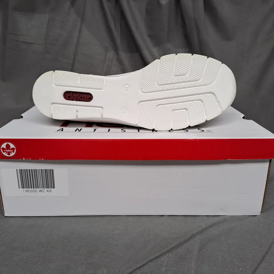 RIEKER ANTISTRESS LADIES WHITE TRAINERS SIZE EU 39