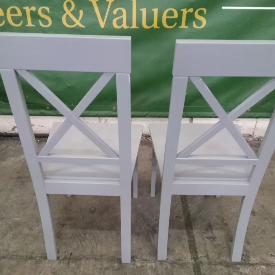 SET OF 2 NEW KENDAL GREY DINING CHAIRS