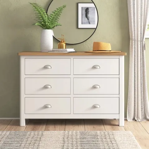 BOXED LILLE 6-DRAWER CHEST OF DRAWERS