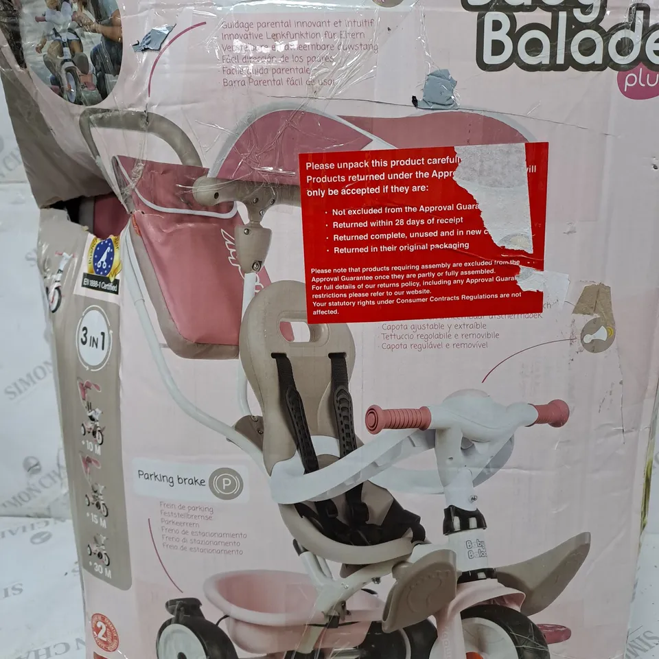 BABY BALADE PLUS TRICYCLE - PINK RRP £94.99