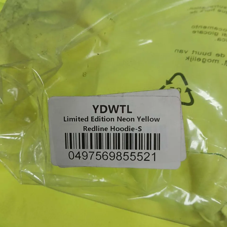 YOU DON'T WANT THIS LIFE LIMITED EDITION REDLINE HOODIE – NEON YELLOW, SIZE S