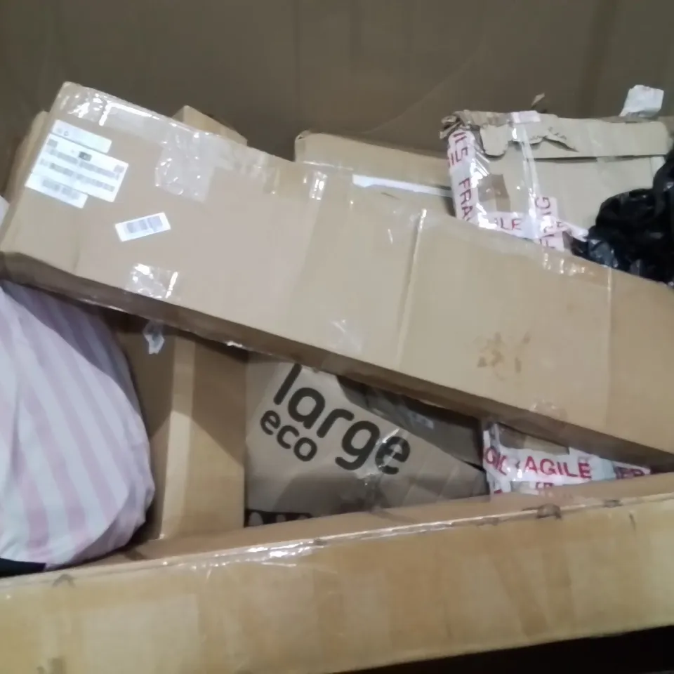 PALLET OF ASSORTED HOUSEHOLD GOODS AND PRODUCTS TO INCLUDE;FOLDING WAGON,KIDS SCOOTER VIBRATION PAD