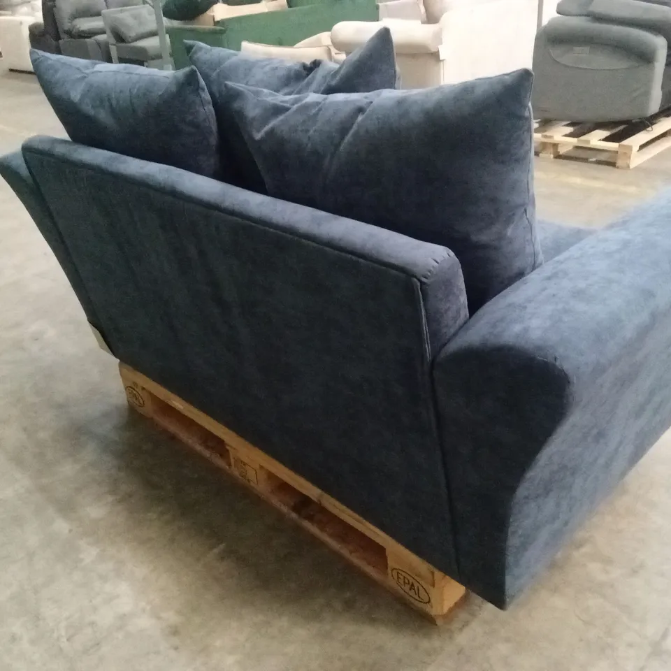 DURY FABRIC 2 SEATER SCATTER BACK SOFA - BLUE RRP £479