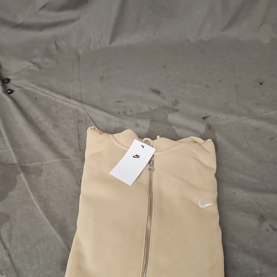  NIKE WOMEN'S BEIGE ZIP-UP HOODIE, XXL (UK 20-22)