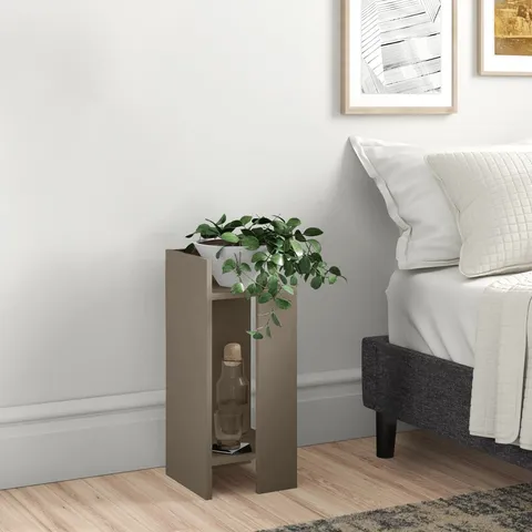 BOXED ELOS MODERN BEDSIDE TABLE/NIGHTSTAND. -GREY/ANTHRACITE-