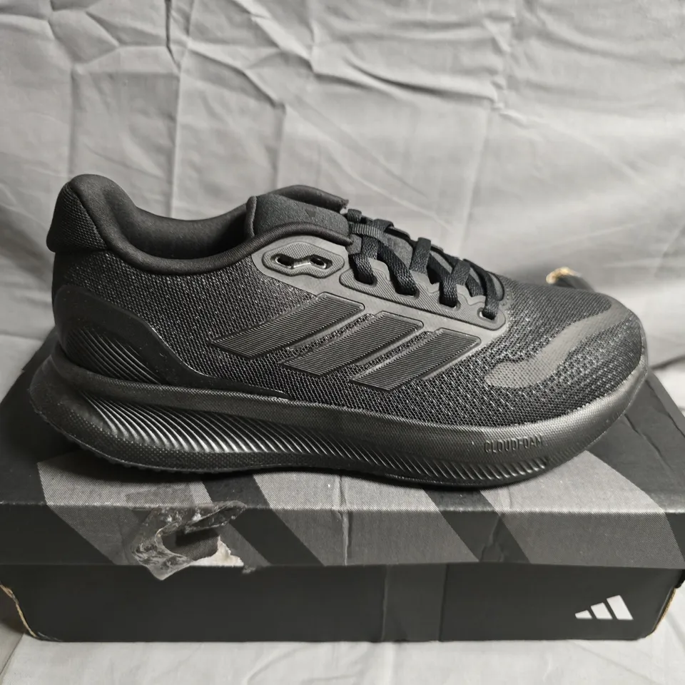 ADIDAS BLACK RUNNING SHOES – MEN'S, UK SIZE 5