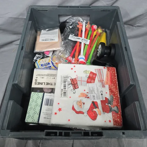 APPROXIMATELY 15 ASSORTED HOUSEHOLD ITEMS TO INCLUDE MAPS , CHRISTMAS PENS , NOTEBOOK , ETC 