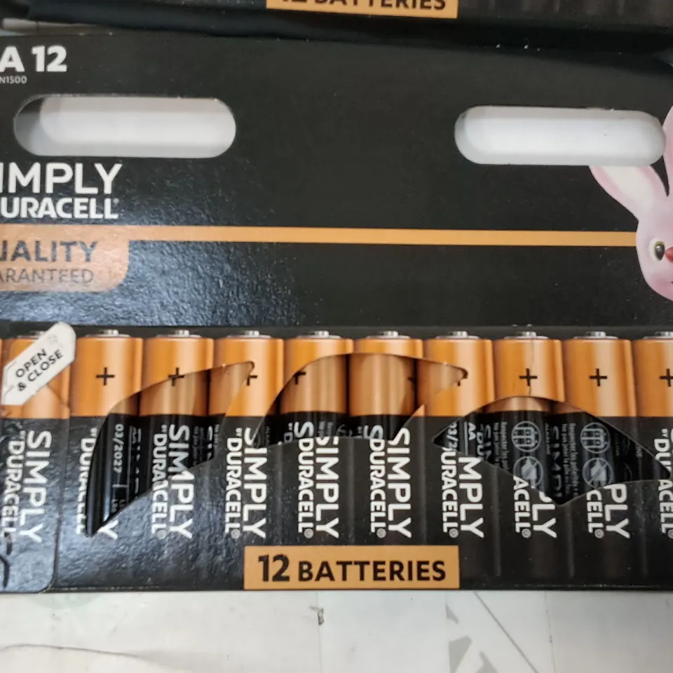 LOT OF 8 12-PACKS OF AA DURACELL BATTERIES 