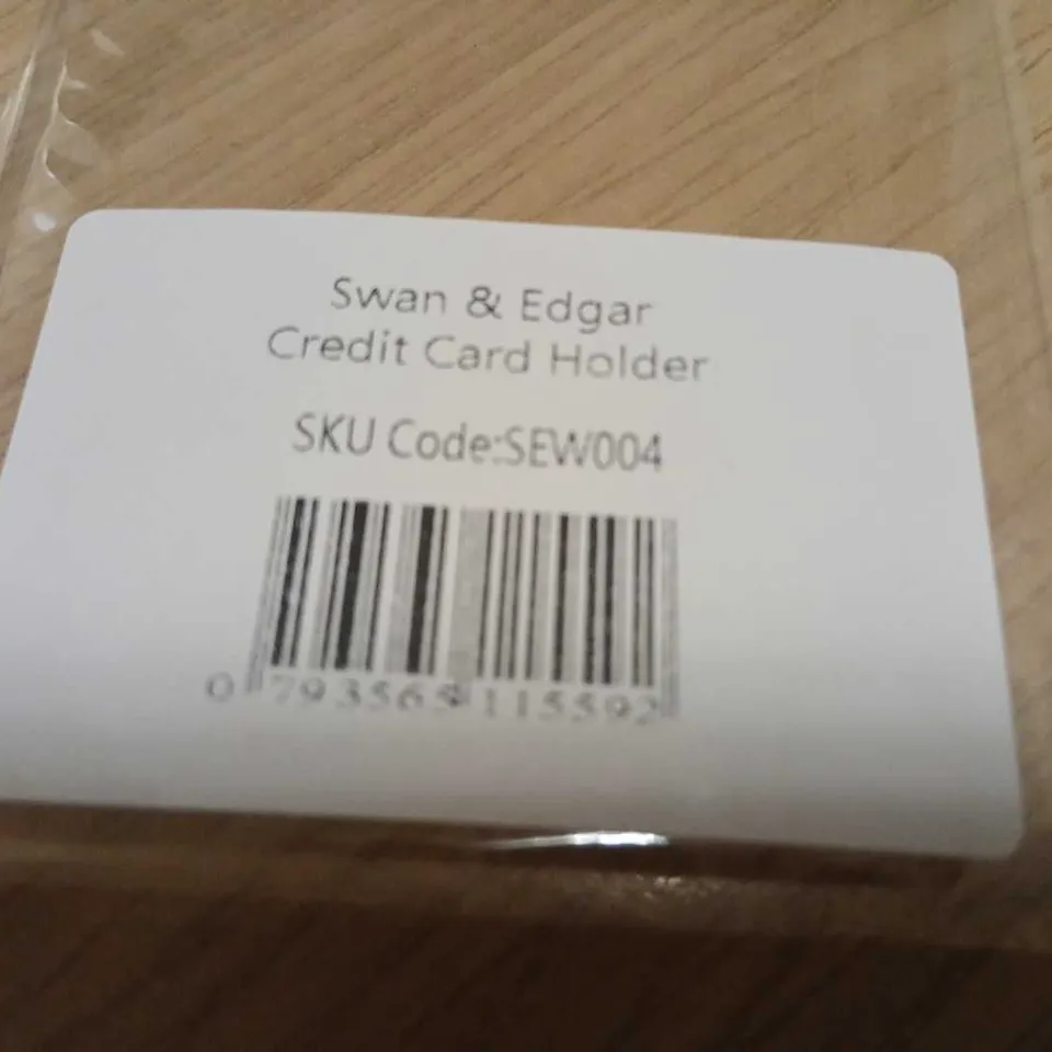 SWAN & EDGAR CREDIT CARD HOLDER – BLACK TEXTURED FINISH