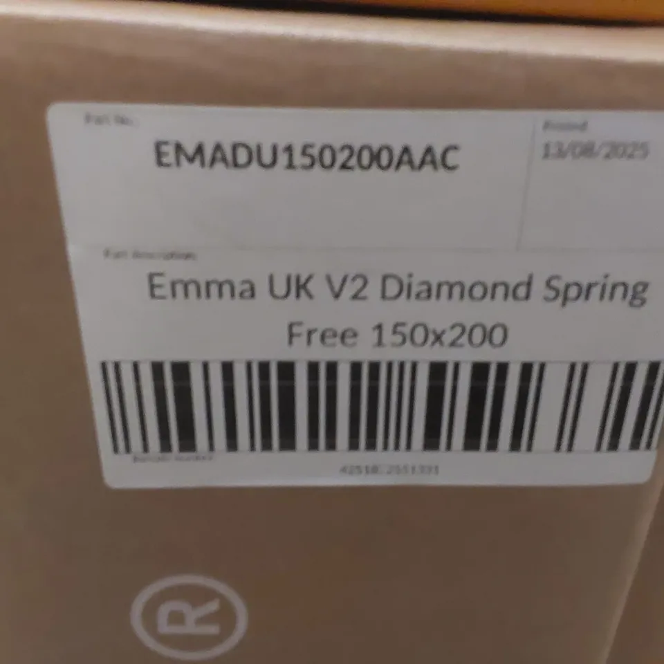 BRAND NEW BOXED EMMA UK V2 DIAMOND SPRING FREE 150 x 200CM KING SIZE MATTRESS 
