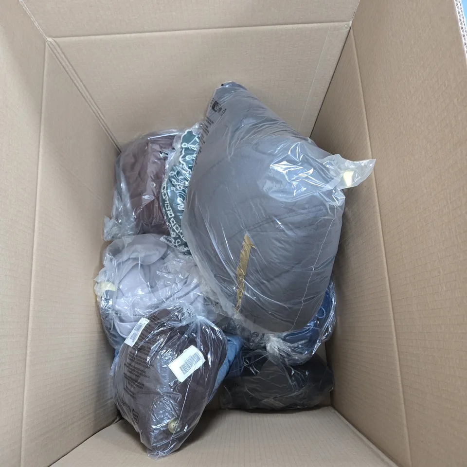 BOX OF APPROXIMATELY 14 ASSORTED CLOTHING ITEMS TO INCLUDE FRANK USHER, RUTH LANGSFORD ETC