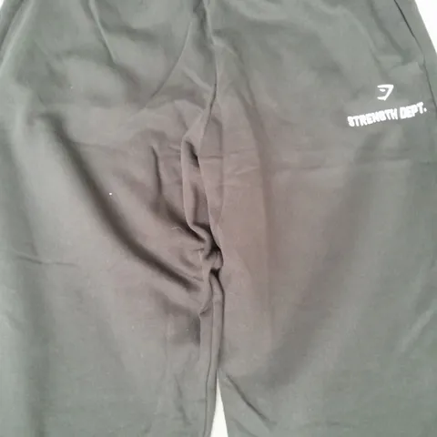 GYM SHARK STRENGTH DEPARTMENT GRAPHIC JOGGERS IN BLACK SIZE MEDIUM