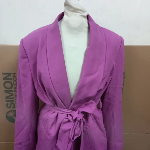 WOMEN'S MAGENTA BELTED BLAZER – UK SIZE 14