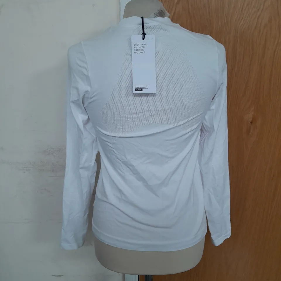 LNDR SEAMSLESS BREATHABLE WHITE TOP SIZE S/M