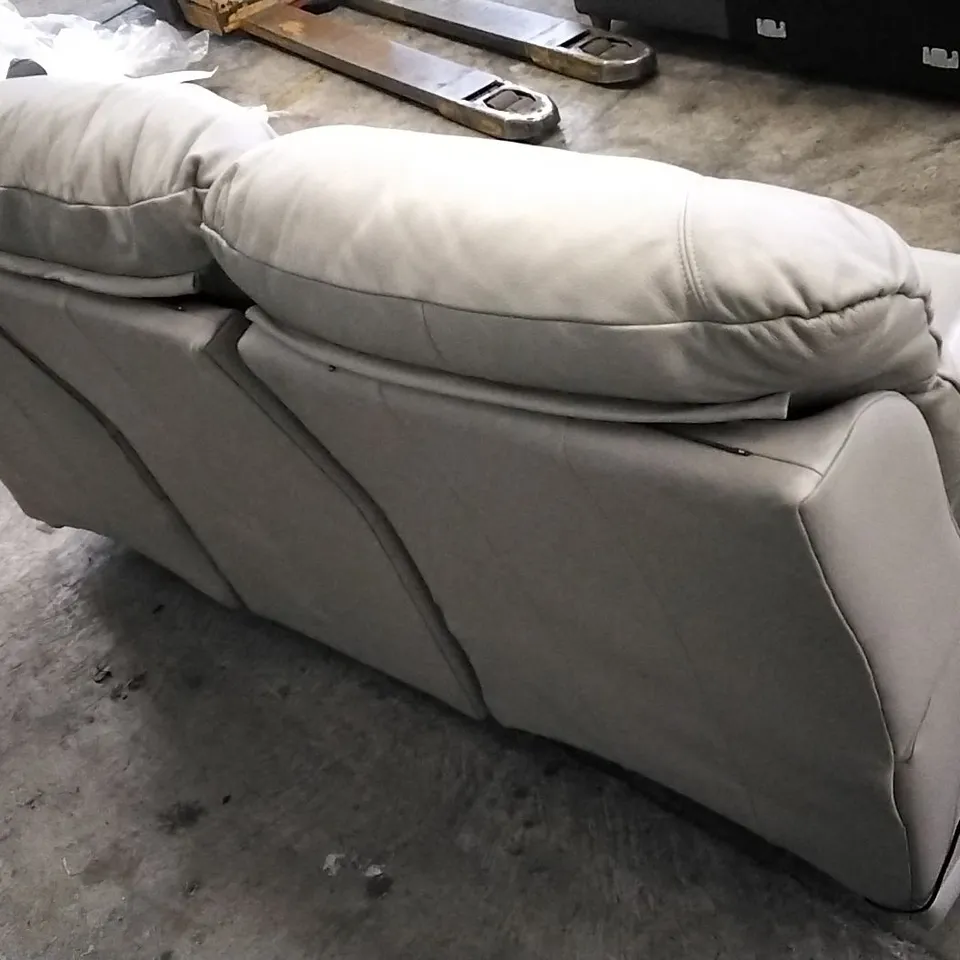 QUALITY BRITISH DESIGNED & MANUFACTURED G PLAN MALVERN 3 SEATER POWER RECLINER SOFA CAPRI MIST LEATHER