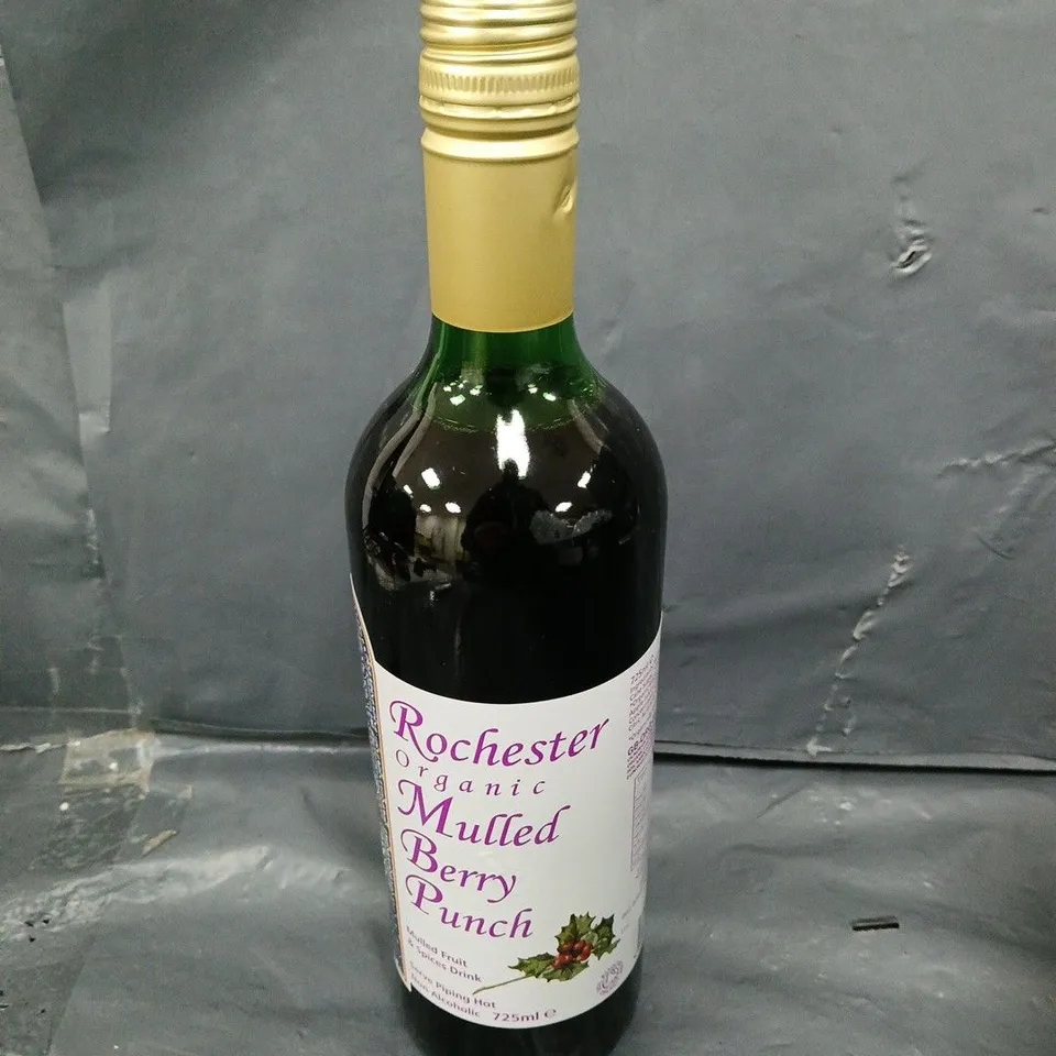 5 X BOTTLES OF ROCHESTER ORGANIC MULLED BERRY PUNCH DRINKS - 5 X 725ML - COLLECTION ONLY 