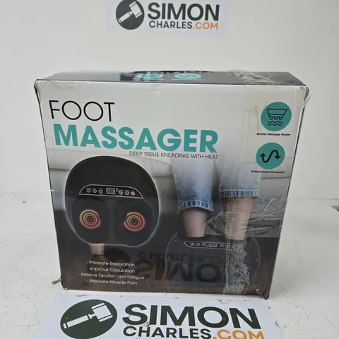 FOOT MASSAGER – DEEP TISSUE KNEADING WITH HEAT (SHIATSU NODES) – BOXED