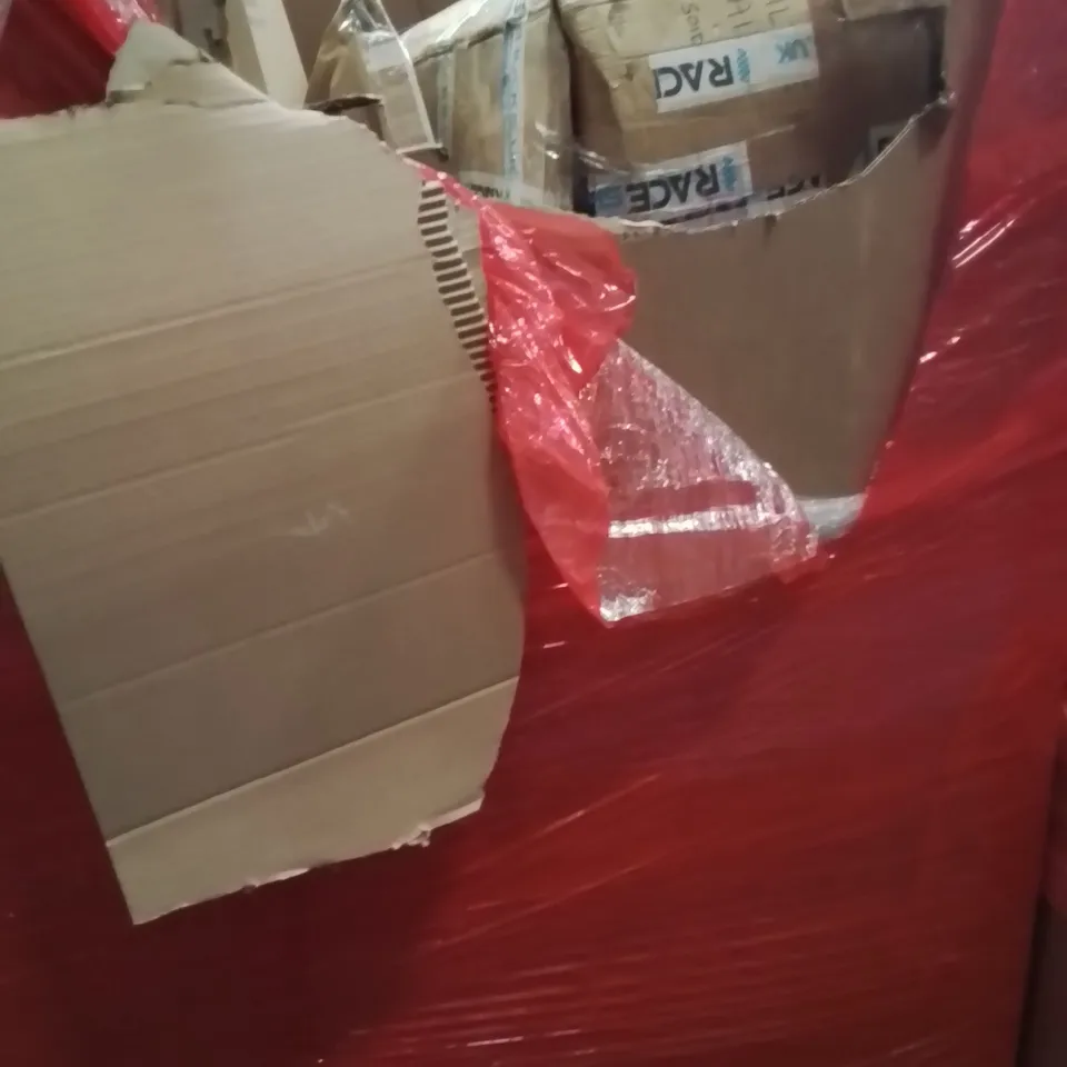 PALLET OF ASSORTED HOUSEHOLD GOODS AND PRODUCTS TO INCLUDE;AIR COOLER,TOILET SEAT,CEILING FAN WITH LIGHT