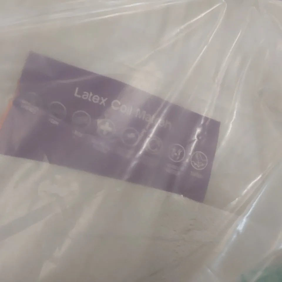 QUALITY BAGGED AND ROLLED 4'6 OPEN COIL LATEX MATTRESS