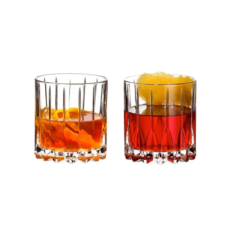 BOXED PAIR OF RIEDEL BAR 283ml LEAD FREE CRYSTAL WHISKEY TUMBLERS
