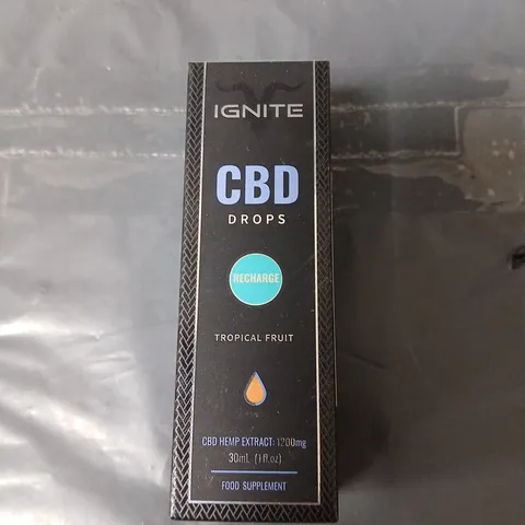 APPROXIMATELY 15 IGNITE CBD DROPS – TROPICAL FRUIT FLAVOR, 1200 MG CBD HEMP DISTILLATE, 30 ML