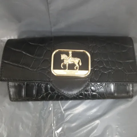 PAUL COSTELLOE DRESSAGE BLACK LEATHER PURSE 