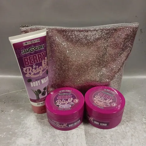 SOAP & GLORY BERRY & BRIGHT BODY CARE TRIO