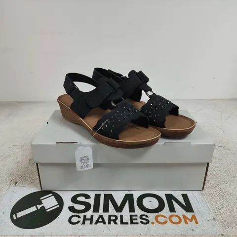 JO AND JOE BLACK SANDALS SIZE 40 BOXED