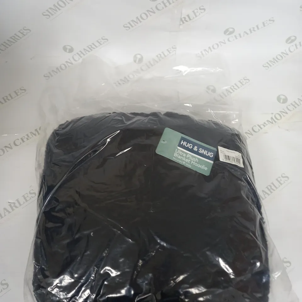 BAGGED HUG AND SNUG ULTRA PLUSH HOODED BLANKET