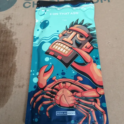 On That Ass Regular Socks – Tiki Crab Design, UK 9-11 (EU 43-46)