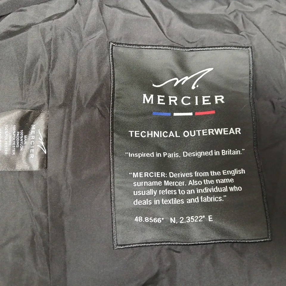 MECIER ZIP THROUGH PADDED COAT IN BLACK - X SMALL