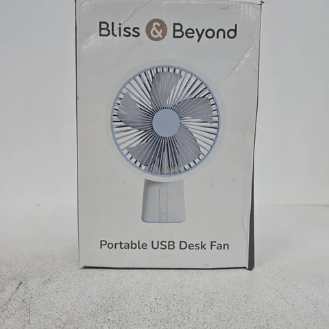 BLISS & BEYOND PORTABLE USB DESK FAN