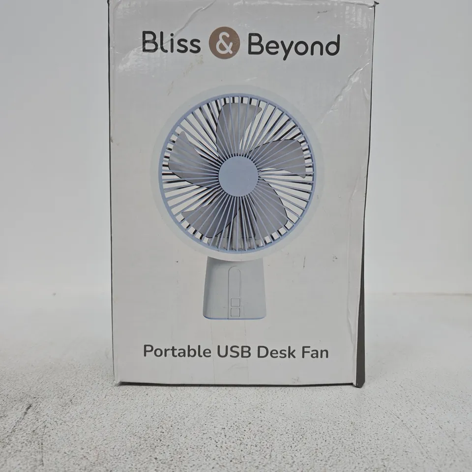BLISS & BEYOND PORTABLE USB DESK FAN