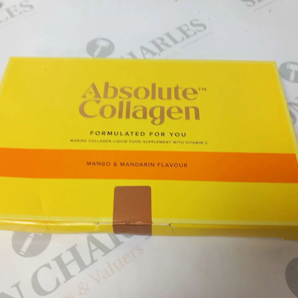 FOUR PACKS OF ABSOLUTE COLLAGEN MANGO AND MANDARIN 140ML FOOD SUPPLEMENTS