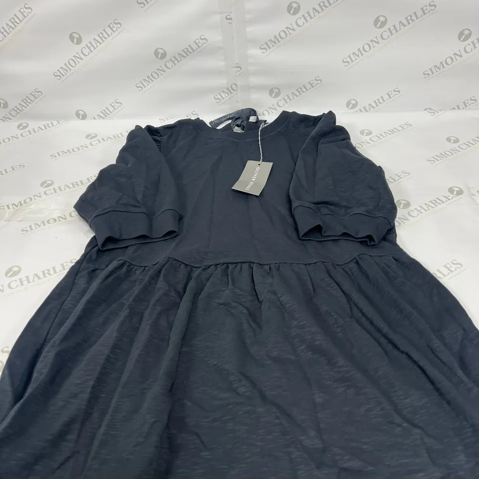 OLIVER BONAS TIE BACK SWEAT DRESS IN BLUE SIZE 14
