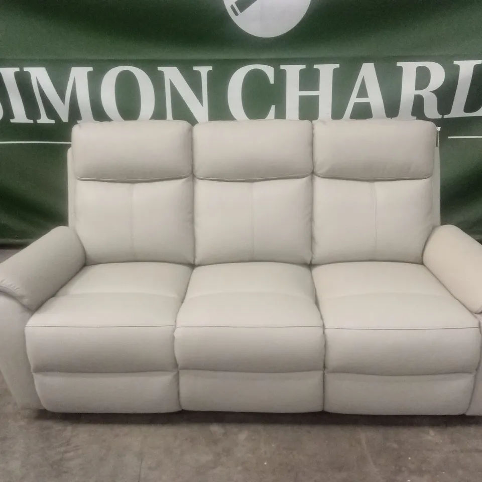 KINGSMERE 3 SEATER LEATHER POWER RECLINER SOFA RRP £1029