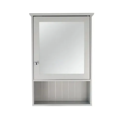 BOXED JAFFET 46mm W X 67mm H RECESSED FRAMELESS MEDICINE CABINET WITH MIRROR AND 3 FIXED SHELVES (1 BOX)