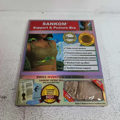 BOXED SANKOM SUPPORT & POSTURE BRA - S-M