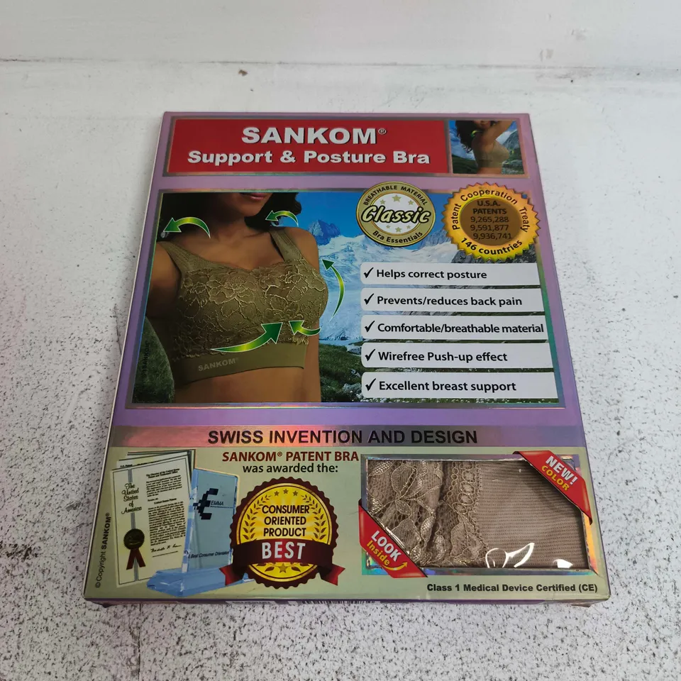 BOXED SANKOM SUPPORT & POSTURE BRA - S-M