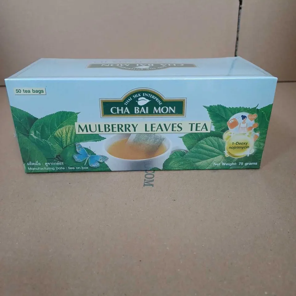 60 X BOXED CHA BAI MON MULBERRY LEAVES TEA BAGS - 50 BAGS PER BOX 