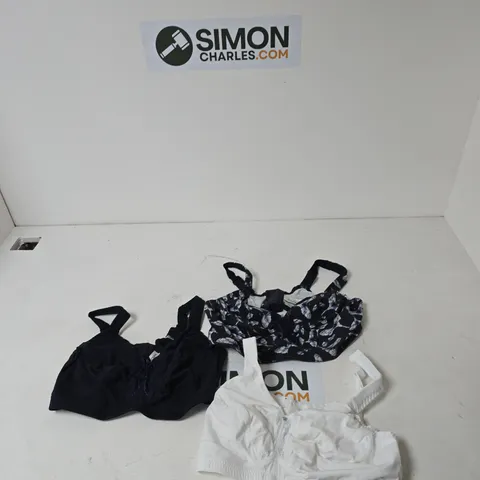 BONPRIX WOMENβS BRA SET β 3-PACK (NAVY WITH LACE, BLACK, WHITE) UK 44DD (EU 100E)