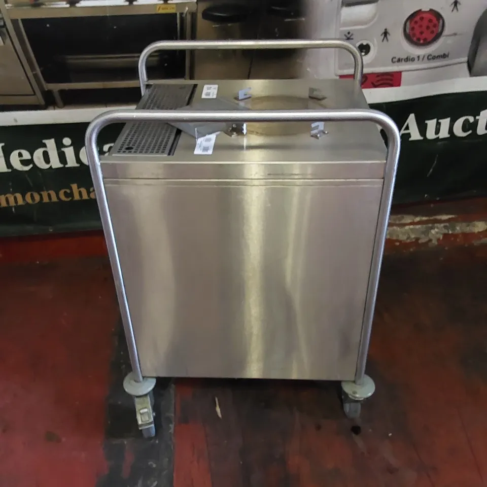 COMMERCIAL STAINLESS STEEL CATERING TROLLEY 