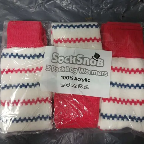 APPROXIMATELY 60 PAIRS OF SOCK SNOB LEG WARMERS IN CREAM & WHITE