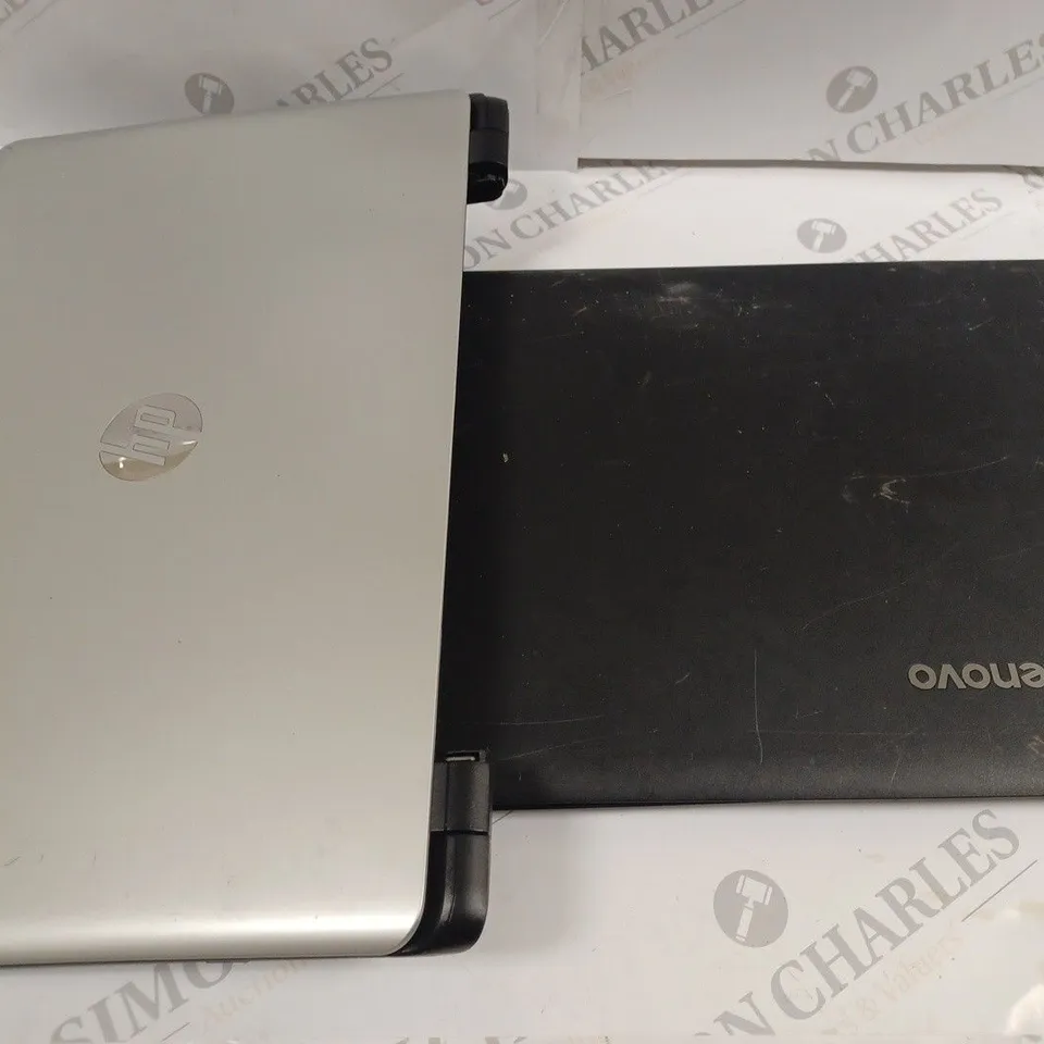 LOT OF 2 ASSORTED LAPTOPS TO INCLUDE LENOVO V110 AND HP 355 G2