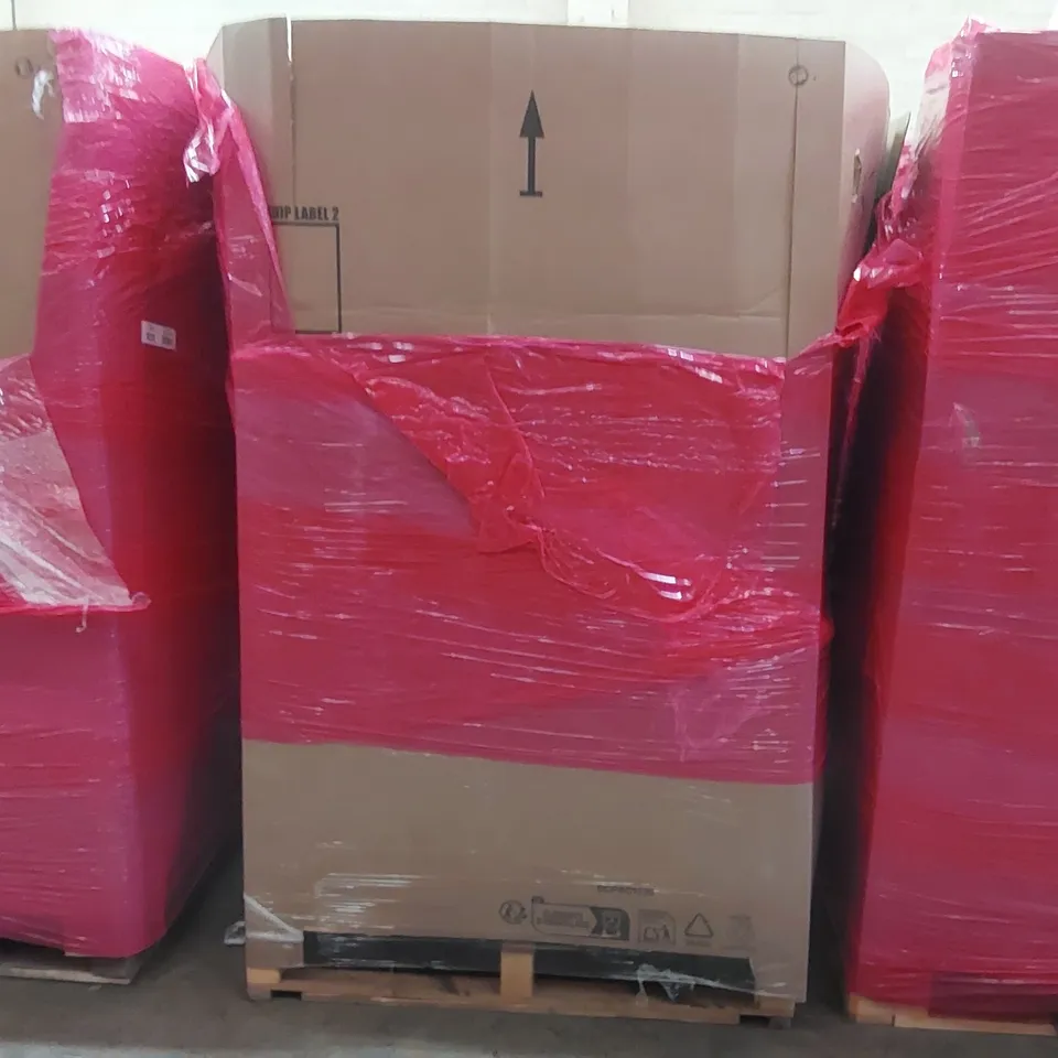 PALLET OF ASSORTED ITEMS INCLUDING: CEILING FAN, SHOWER SYSTEM, ORBITAL SANDER, KNITTING MACHINE ECT