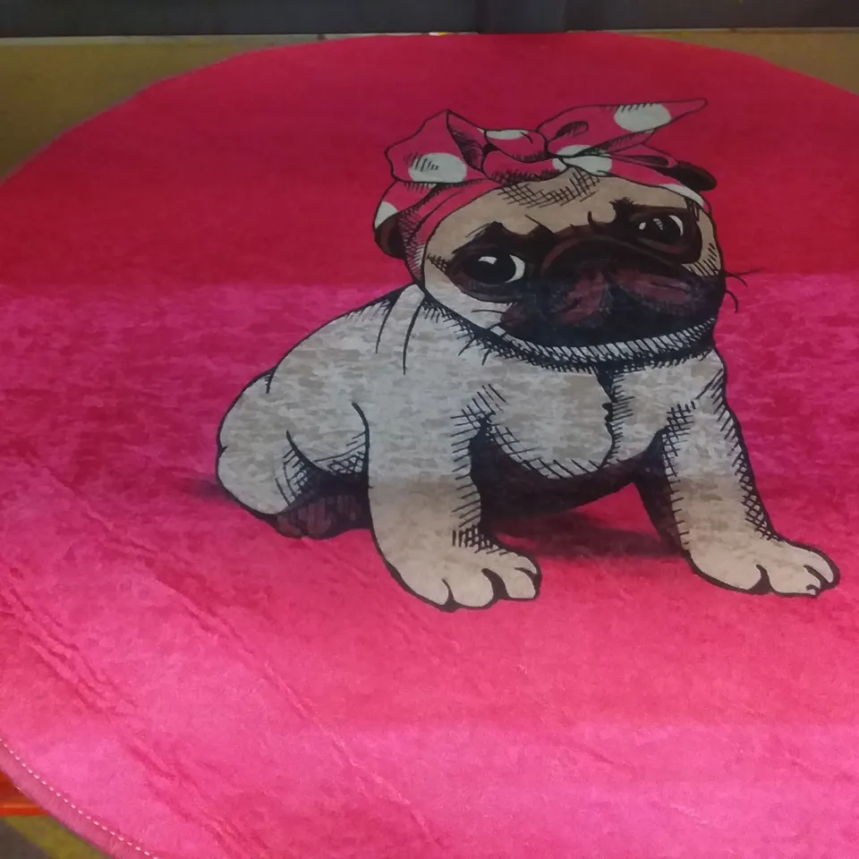 PINK PUG BATHMAT 