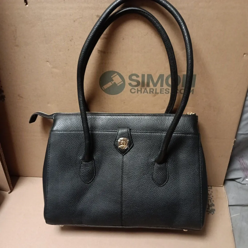 PAUL COSTELLOE DRESSAGE LEATHER GYMKHANA STIRRUP TOTE - BLACK