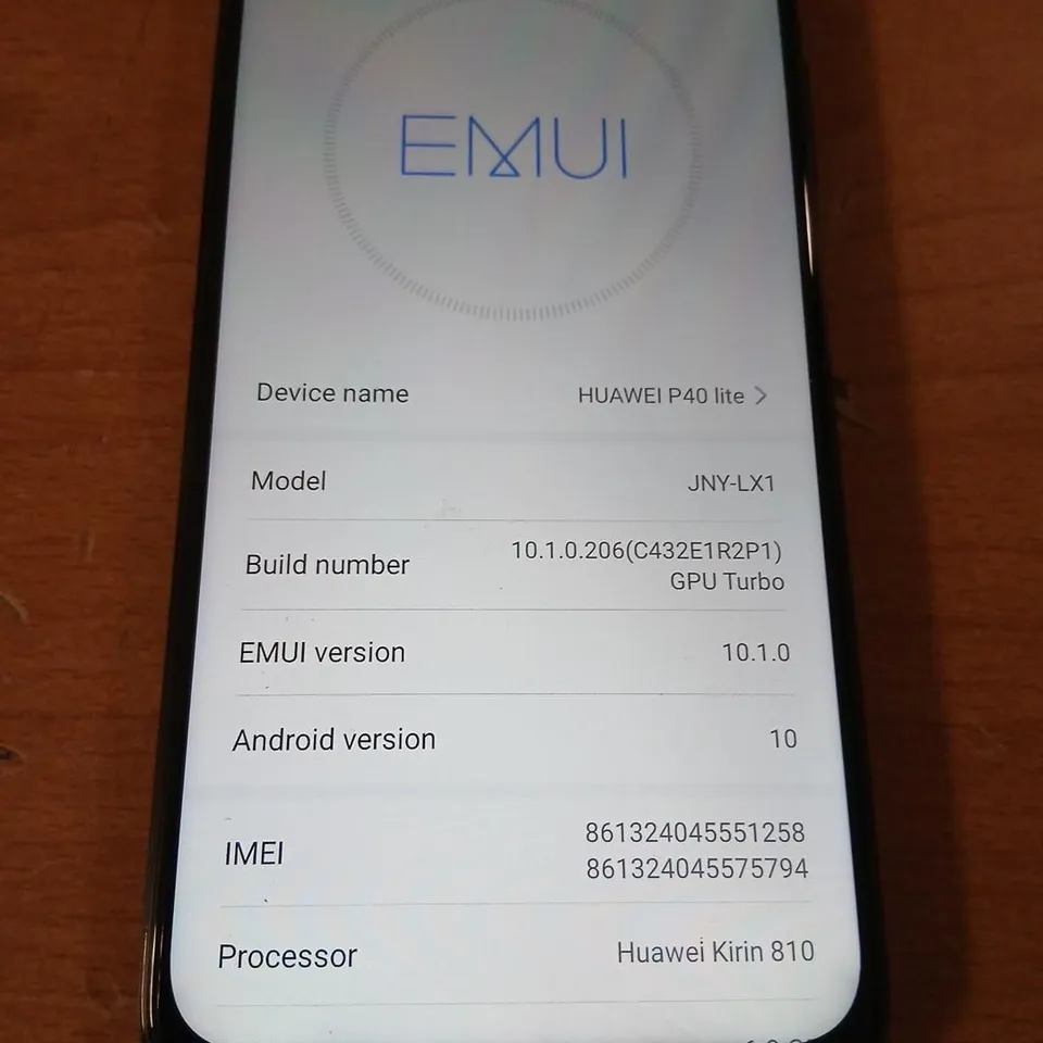 HUAWEI P40 LITE SMARTPHONE – JNY-LX1, BOXED WITH CHARGER