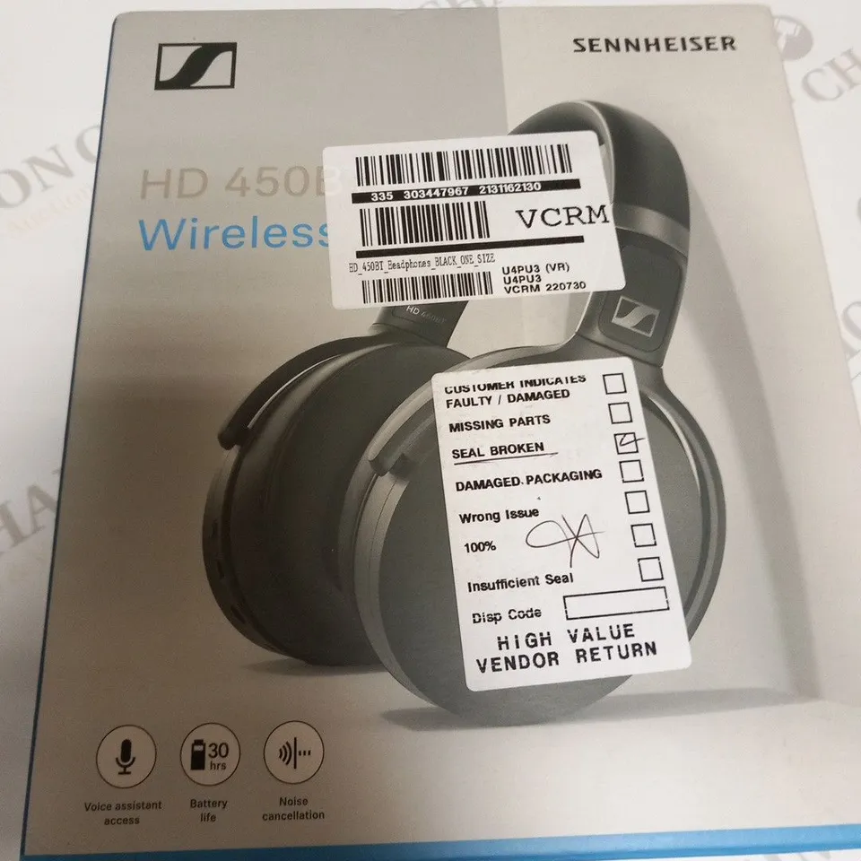 BOXED SENNHEISER HD 450BT WIRELESS HEADPHONES