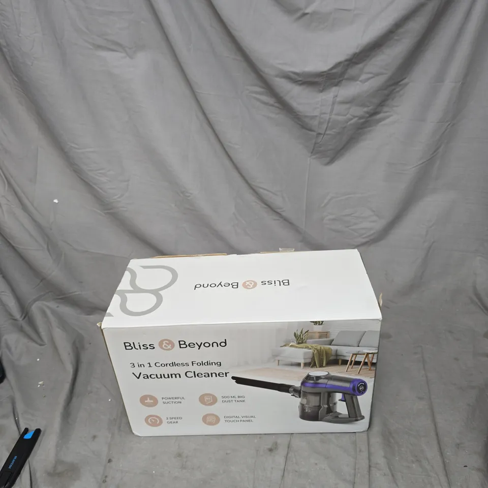 BLISS & BEYOND 3 IN 1 CORDLESS FOLDING VACUUM CLEANER